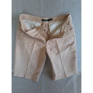 Lauren Ralph Lauren Women 30 Side pockets zip fly button waist Beige Chino Short